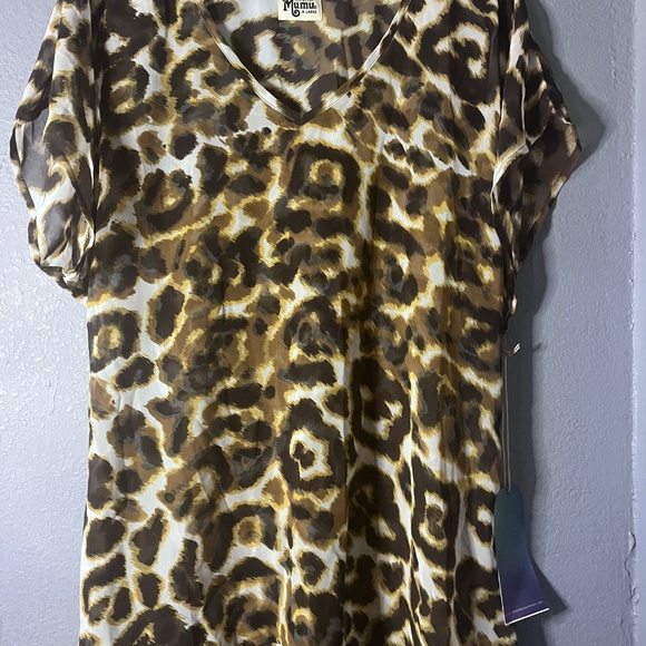 Show Me Your Mumu Original Mumu Leopard‎ Print Top Women’s Size X-Large NWT - Picture 2 of 5